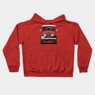 TLC FJ40 Hardtop Red Front Kids Hoodie